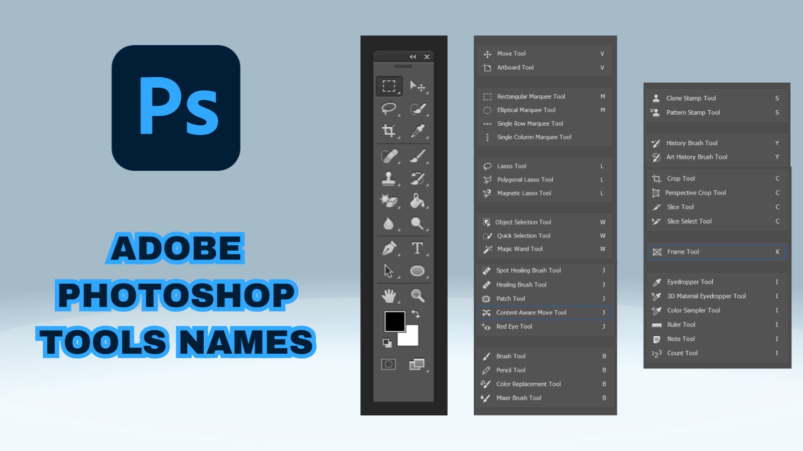 Adobe Photoshop, Photoshop Tools, Photoshop Toolbar